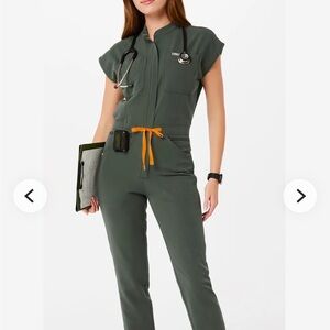 Women's Olive Jumpsuit scrubs